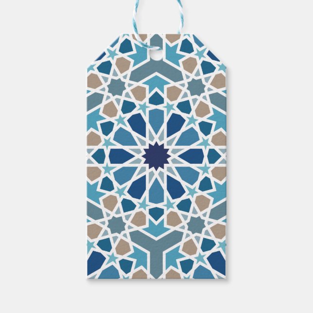 Étiquettes-cadeau Motif marocain en carreaux (Devant)