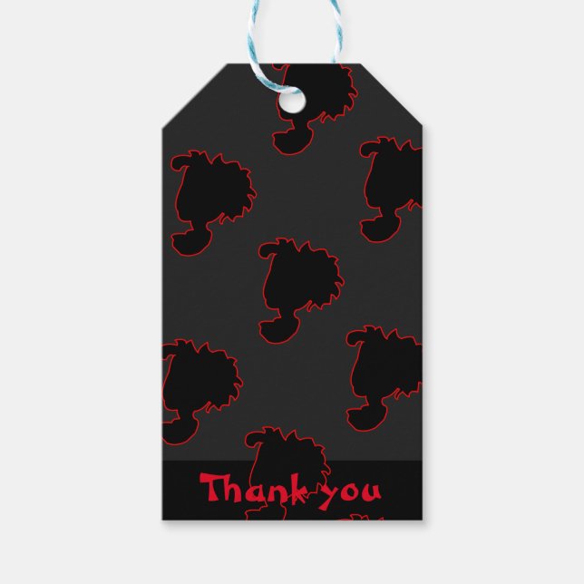Étiquettes-cadeau motif silhouette (Devant)