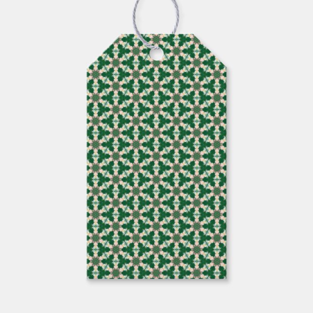 Étiquettes-cadeau Motif vert (Devant)
