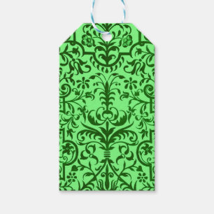 Étiquettes-cadeau Motif victorien vert