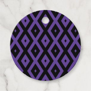 Étiquettes Cadeau Motif violet et diamant noir