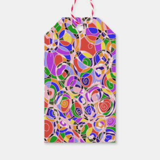 Étiquettes-cadeau Motifs abstraits de couleur pastel