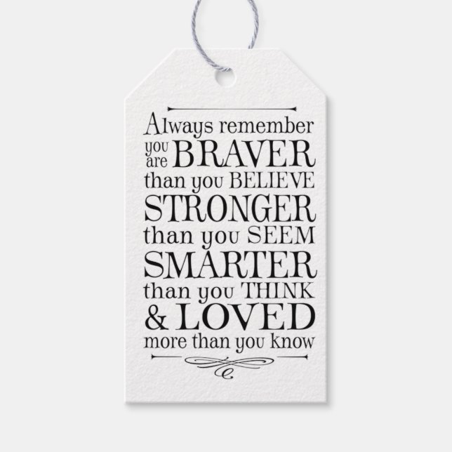 Étiquettes-cadeau Motivation (Devant)