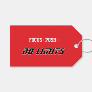 Étiquettes-cadeau Motivational Fitness Red