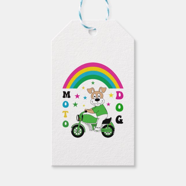 Étiquettes-cadeau Moto Dog (Devant)