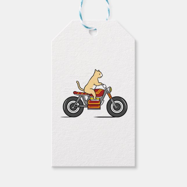 Étiquettes-cadeau Motocyclette à équitation (Devant)