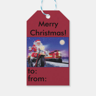Étiquettes-cadeau Motorcycle Christmas Gig