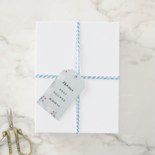 Étiquettes-cadeau Mots-clés Baby shower d'hiver Favor Merci