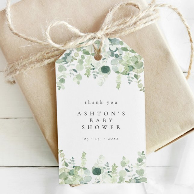 Étiquettes-cadeau Mots clés Baby shower neutre pour les femmes (Créateur téléchargé)