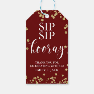 Étiquettes-cadeau Mots-clés de la préférence de mariage, Sip Sip Hoo