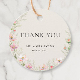 Étiquettes Cadeau Mots-clés fleurs sauvages Favor Wedding.