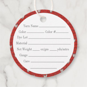 Étiquettes Cadeau Mots clés HEART KNIT 2" Round Yarn