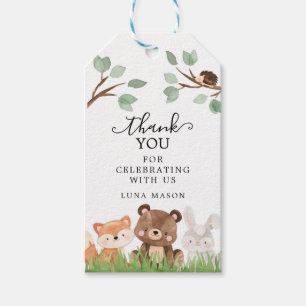 Étiquettes-cadeau Mots-clés Merci Woodland Favor