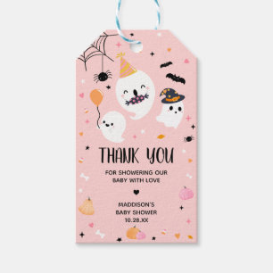 Étiquettes-cadeau Mots clés Pink Halloween Little Boo Favoriser