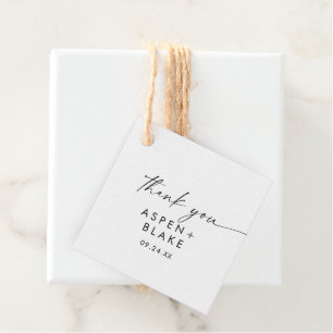 Étiquettes Cadeau Mots clés préférés du Merci de script moderne