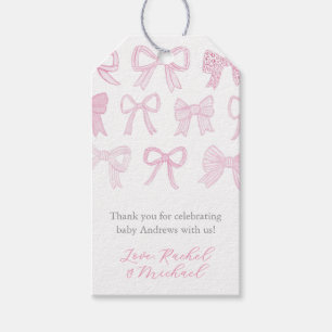 Étiquettes-cadeau Mots-clés Whimsical Rose Baby shower Favoriser les