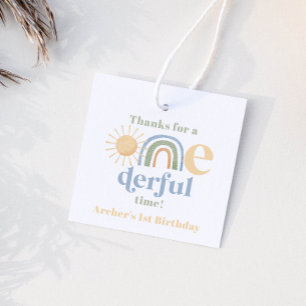 Étiquettes Cadeau Mr Onederful Boys 1st Birthday Merci Tags