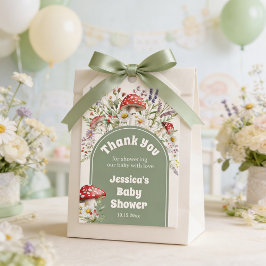 Étiquettes-cadeau Mushroom Baby Shower Thank You Favor