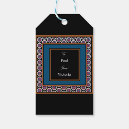 Étiquettes-cadeau MVB Mexique Monogramme Able Accent frontière