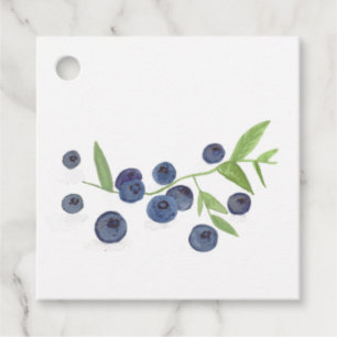 Étiquettes Cadeau Myrtille fruit cuisine aquarelle Eté rustique