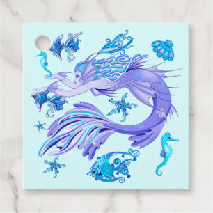 Étiquettes Cadeau Mystic Fairy Purple Créature Carreaux en céramique