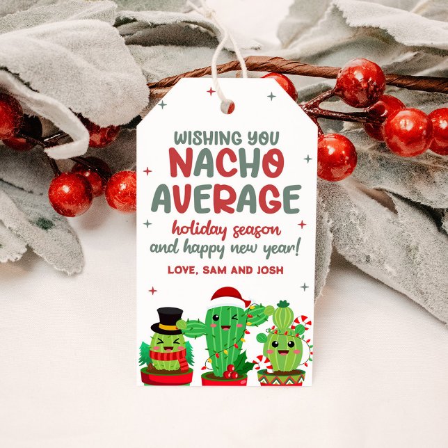 Étiquettes-cadeau Nacho Average Christmas Holiday (Créateur téléchargé)