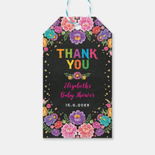 Étiquettes-cadeau Nacho Baby shower Floral mexicain moyen Fiesta
