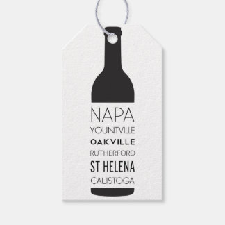 Étiquettes-cadeau Napa Valley Cities Vin Bottle Mariage Faveurs