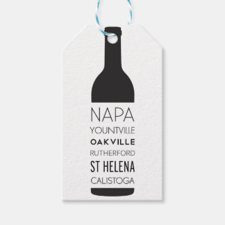 Étiquettes-cadeau Napa Valley Cities Wine Bottle