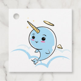 Étiquettes Cadeau Narwhal Angel Cutie