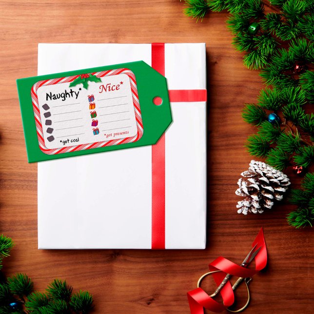 Étiquettes-cadeau Naughty ou Nice (Naughty and Nice Gift Tag.
The Naughty get coal. Nice ones get presents. 
)