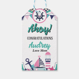 Étiquettes-cadeau Nautical Ahoy Baby Shower
