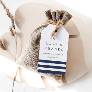 Étiquettes-cadeau Nautical Anchor Wedding Favor Thank You