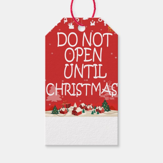 Étiquettes-cadeau Ne pas ouvrir avant Noël (Devant)