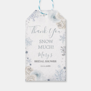 Étiquettes-cadeau Neige d'hiver en amour Fête des mariées Flocon de