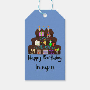 Étiquettes-cadeau Nerdy Birthday Réseau neuronal