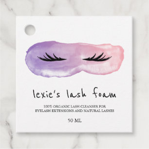 Étiquettes Cadeau Nettoyeur à lash rose violet