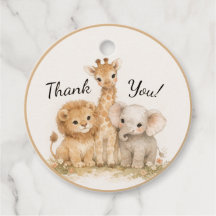 Neutral Safari Cute Animals Lion Giraffe Elephant