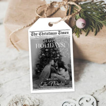 Newspaper What A Year Black White Photo Christmas