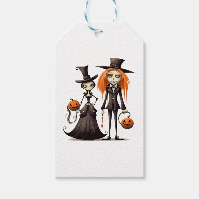 Étiquettes-cadeau Night d'Halloween (Devant)