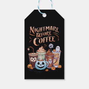 Étiquettes-cadeau Nightmare avant café Citrouille épice Halloween
