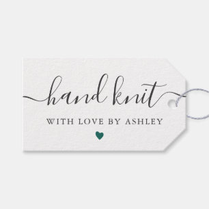 Étiquettes-cadeau N'importe quel Knit couleur main avec amour, fait