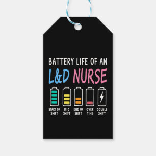 Étiquettes-cadeau Niveau de batterie d'un graphique d'humour d'infir