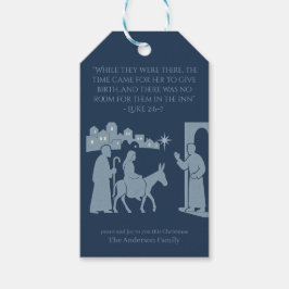 Étiquettes-cadeau No Room at the Inn Gift – Nativity Scene