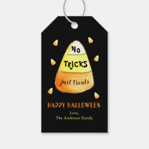 Étiquettes-cadeau No Tricks Just Traite Candy Corn tag cadeau