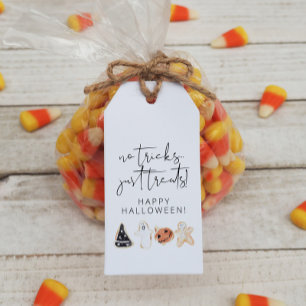 Étiquettes-cadeau No Tricks Just Traite Halloween Favor Tag