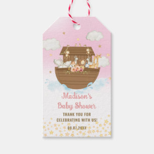 Étiquettes-cadeau Noah's Ark Cute Animaux Fille Baby shower Faveur