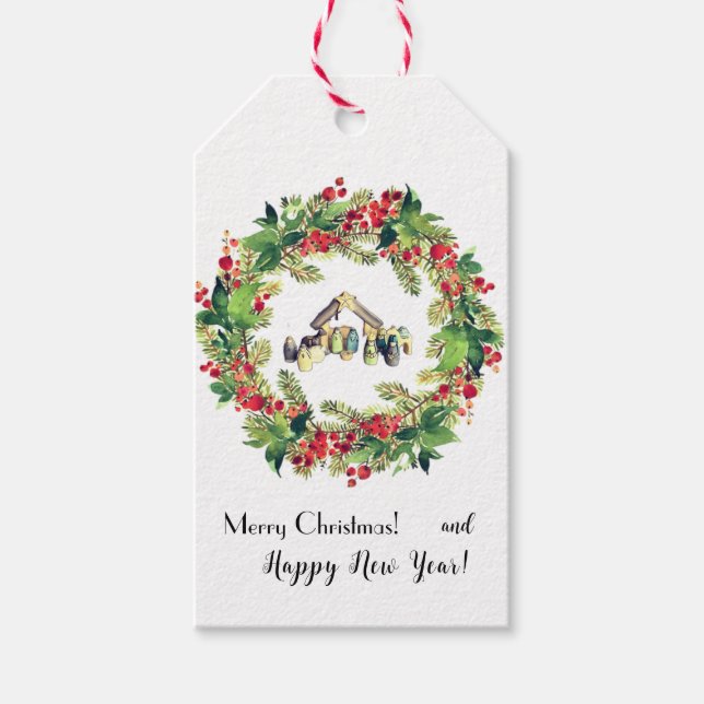 Étiquettes-cadeau Noël (Devant)