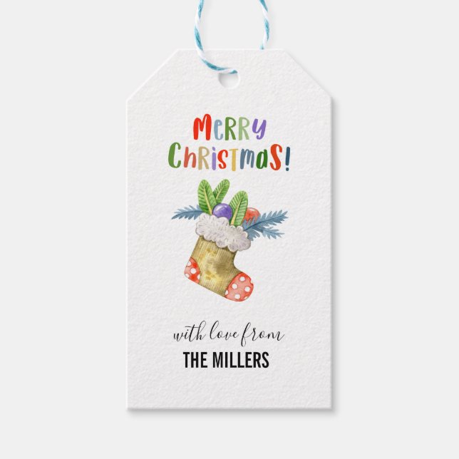 Étiquettes-cadeau Noël (Devant)