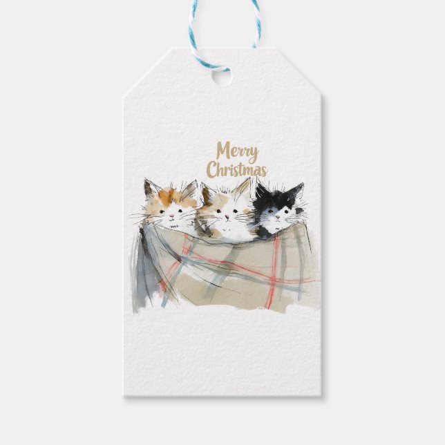 Étiquettes-cadeau Noël à Cute Kittens (Devant)